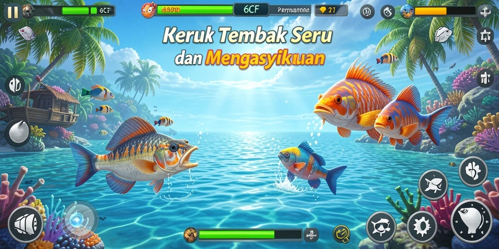 Gameplay Tembak Ikan yang mengasyikkan di 6CF.