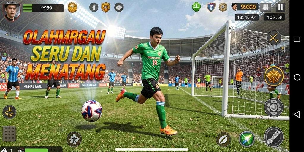Tampilan gameplay menarik dengan karakter bermain olahraga.
