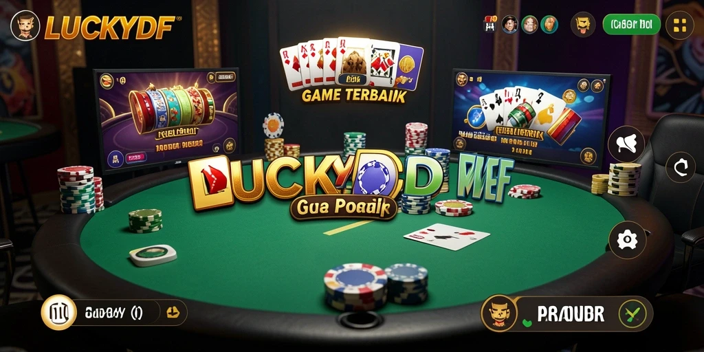 Screenshot gameplay LUCKYDF yang menarik saat bermain poker.