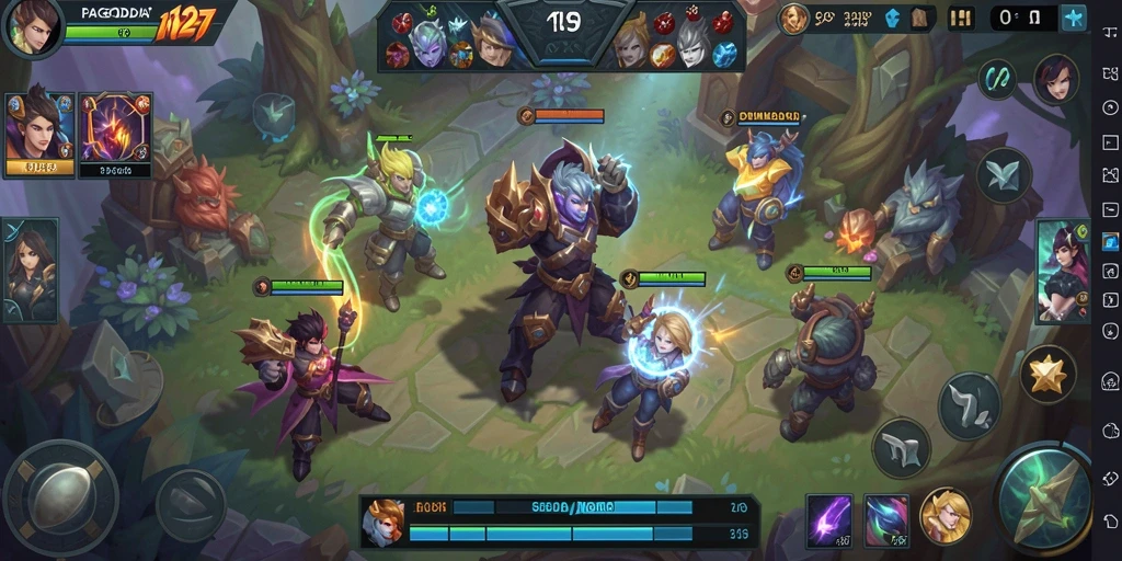 Tangkapan layar gameplay seru dari PAGODA127 dalam arena MOBA.