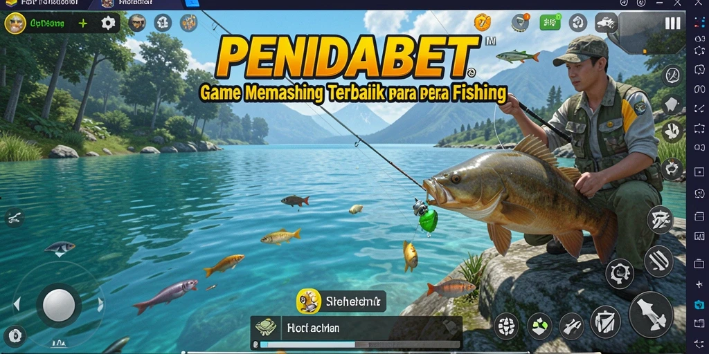 Screenshot gameplay PENIDABET dengan aksi memancing yang mendebarkan.