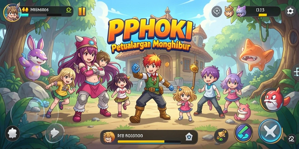 Tangkapan layar menunjukkan karakter anime dalam aksi seru.