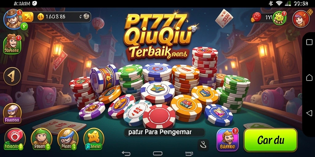 Tampilan gameplay seru dari PT777 yang menampilkan QiuQiu.