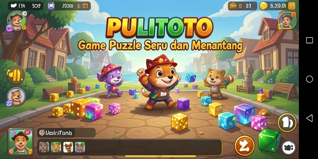 Screenshot dari gameplay menantang di PULITOTO.