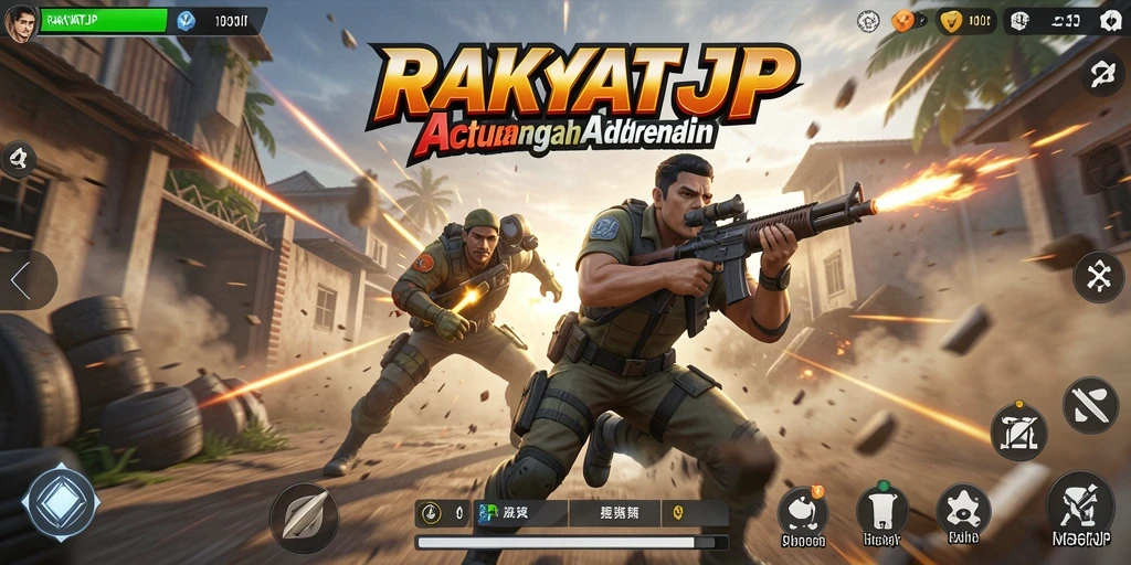Screenshot gameplay RAKYATJP dalam aksi penuh ketegangan.