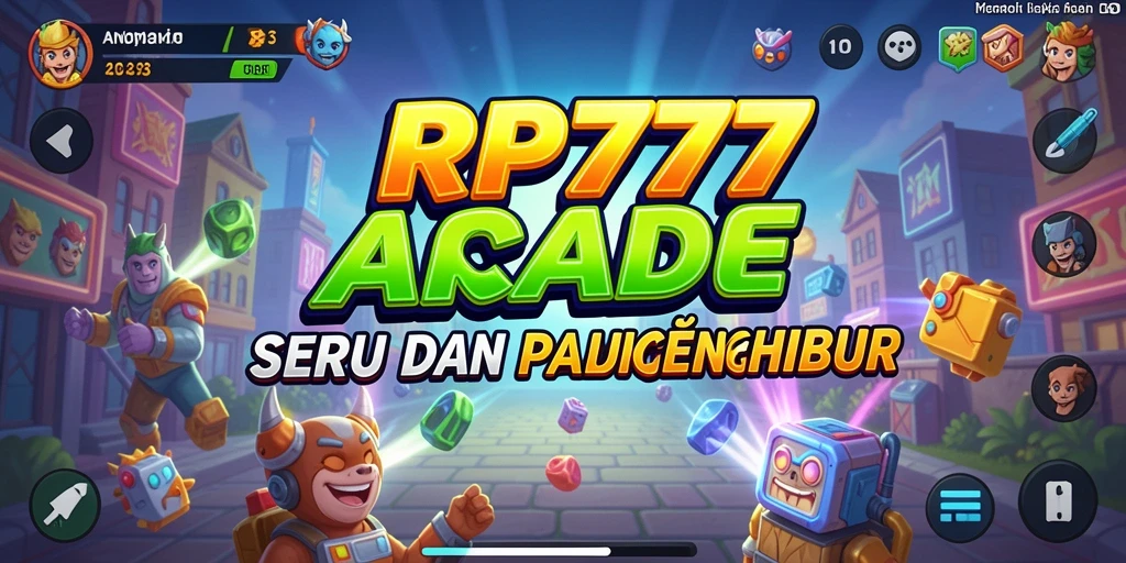 Screenshot permainan RP777 menampilkan aksi Arcade yang dinamis dan penuh warna.