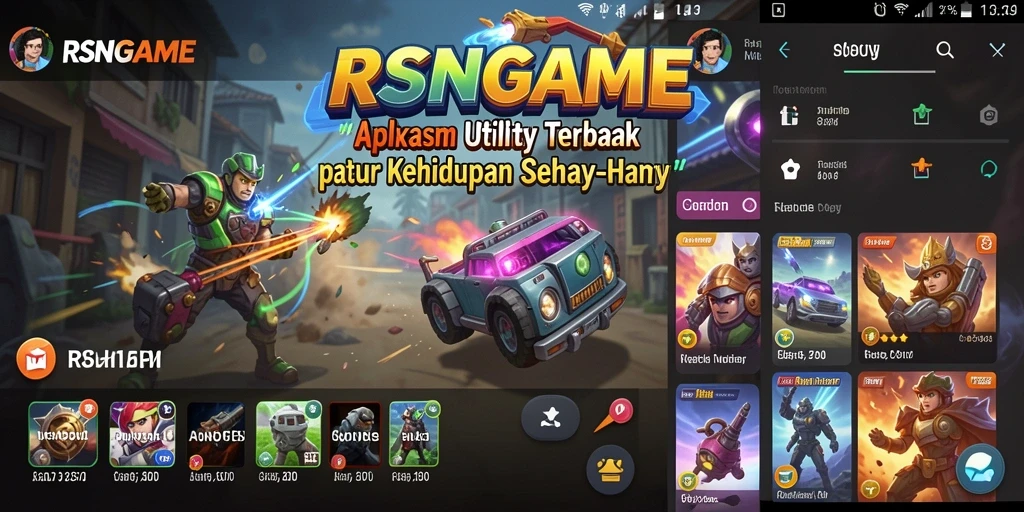Tampilan antarmuka user-friendly RSNGAME dengan fitur-fitur canggih.
