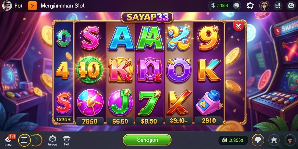 Tampilan gameplay menawan dari SAYAP33 yang penuh dengan warna.