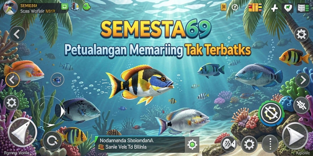 Tampilan gameplay memancing yang menakjubkan di SEMESTA69.
