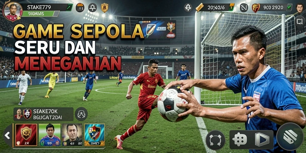 Tampilan HD dari gameplay sepak bola yang mendebarkan.