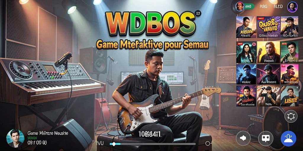 Gameplay interaktif WDBOS menampilkan elemen musik yang menyenangkan.