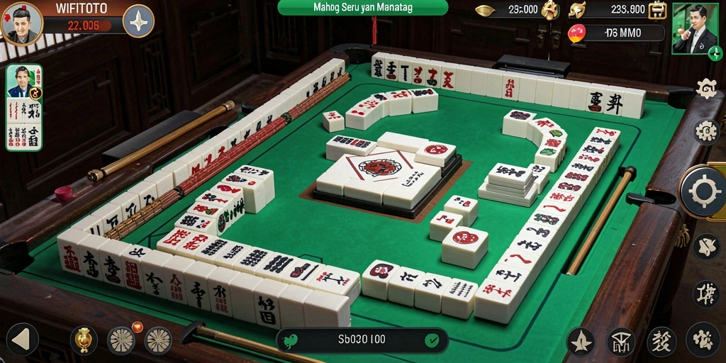 Tampilan gameplay Mahjong di WIFITOTO yang menarik dan menantang.
